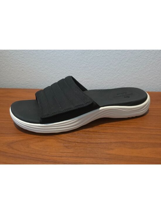 Clarks Shoes - Clarks Cloudsteppers Lola Surf Black Slide Sandals w/ Cushioned Sole Women's 9M